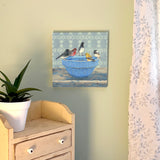 Gathering at the Blue Bowl - Wood Mounted Art Print