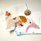 Hare Meets Pear - Art Magnet