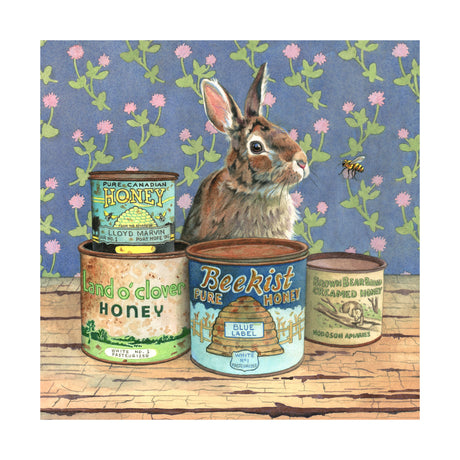 Honey Bunny - Wood Mounted Art Print
