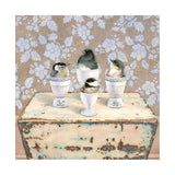 In Their Cups - Wood Mounted Art Print