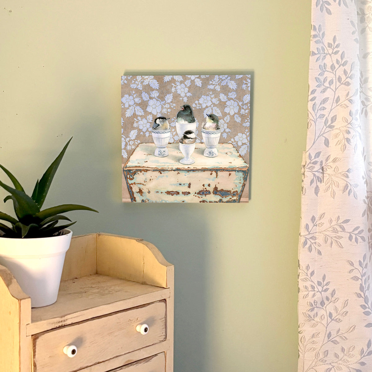 In Their Cups - Wood Mounted Art Print