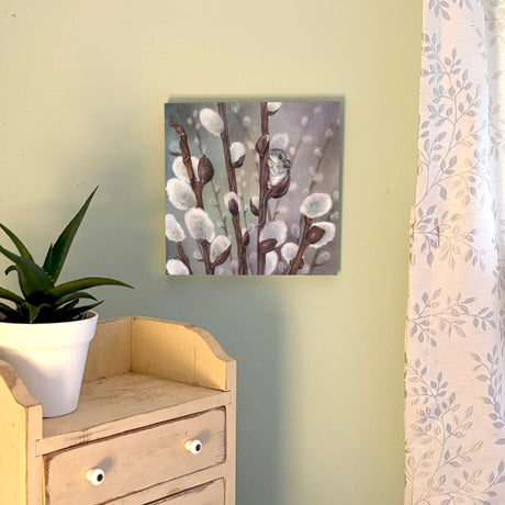 Mousy Willow - Wood Mounted Art Print