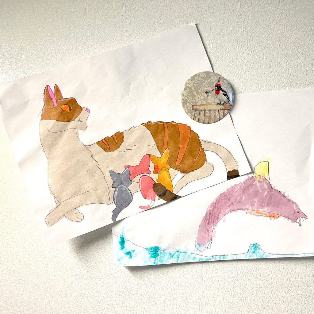 My Bird Likes to Party - Art Magnet