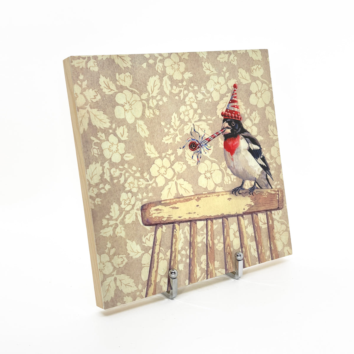 My Bird Likes to Party - Wood Mounted Art Print