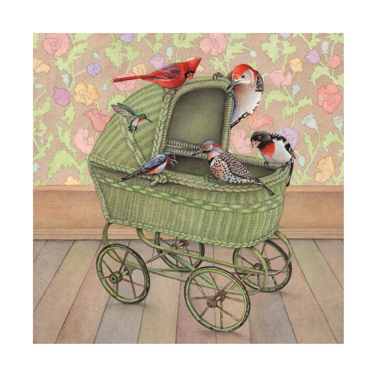 The New Arrival - Wood Mounted Art Print
