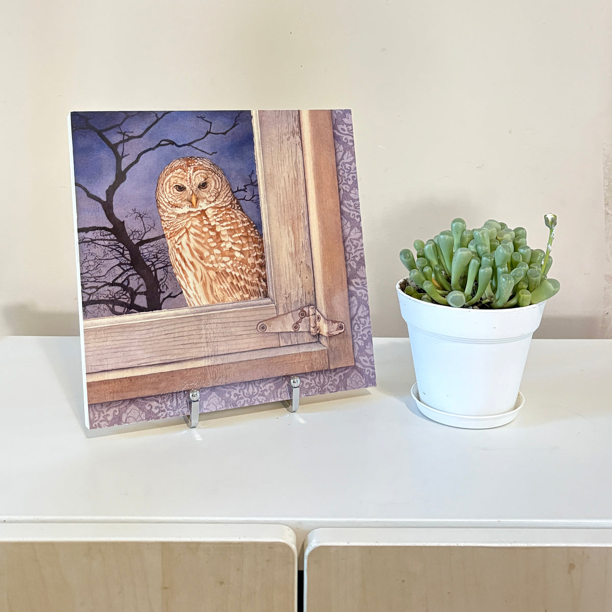 The Observer - Wood Mounted Art Print