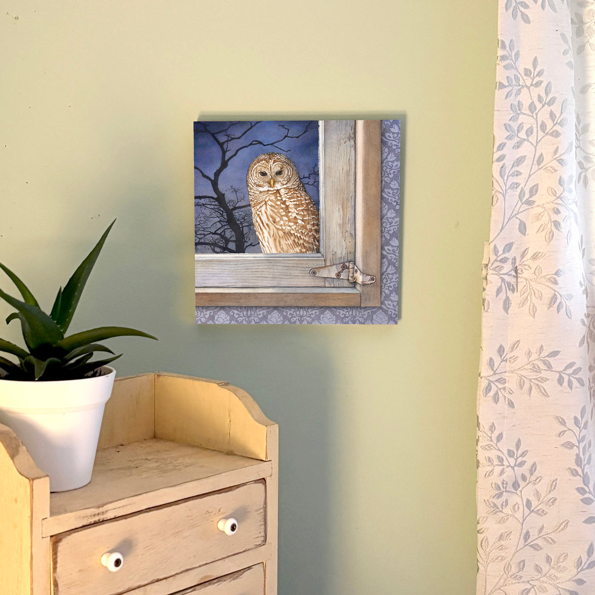 The Observer - Wood Mounted Art Print
