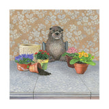 Otter Potter - Wood Mounted Art Print
