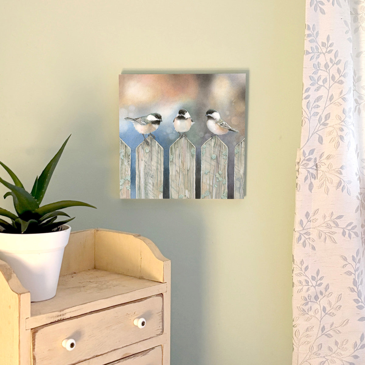 Sitting on the Fence - Wood Mounted Art Print