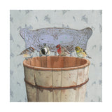Songbirds Investigate - Wood Mounted Art Print