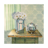 Tea and Daisies - Wood Mounted Art Print