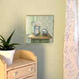 Tea and Daisies - Wood Mounted Art Print