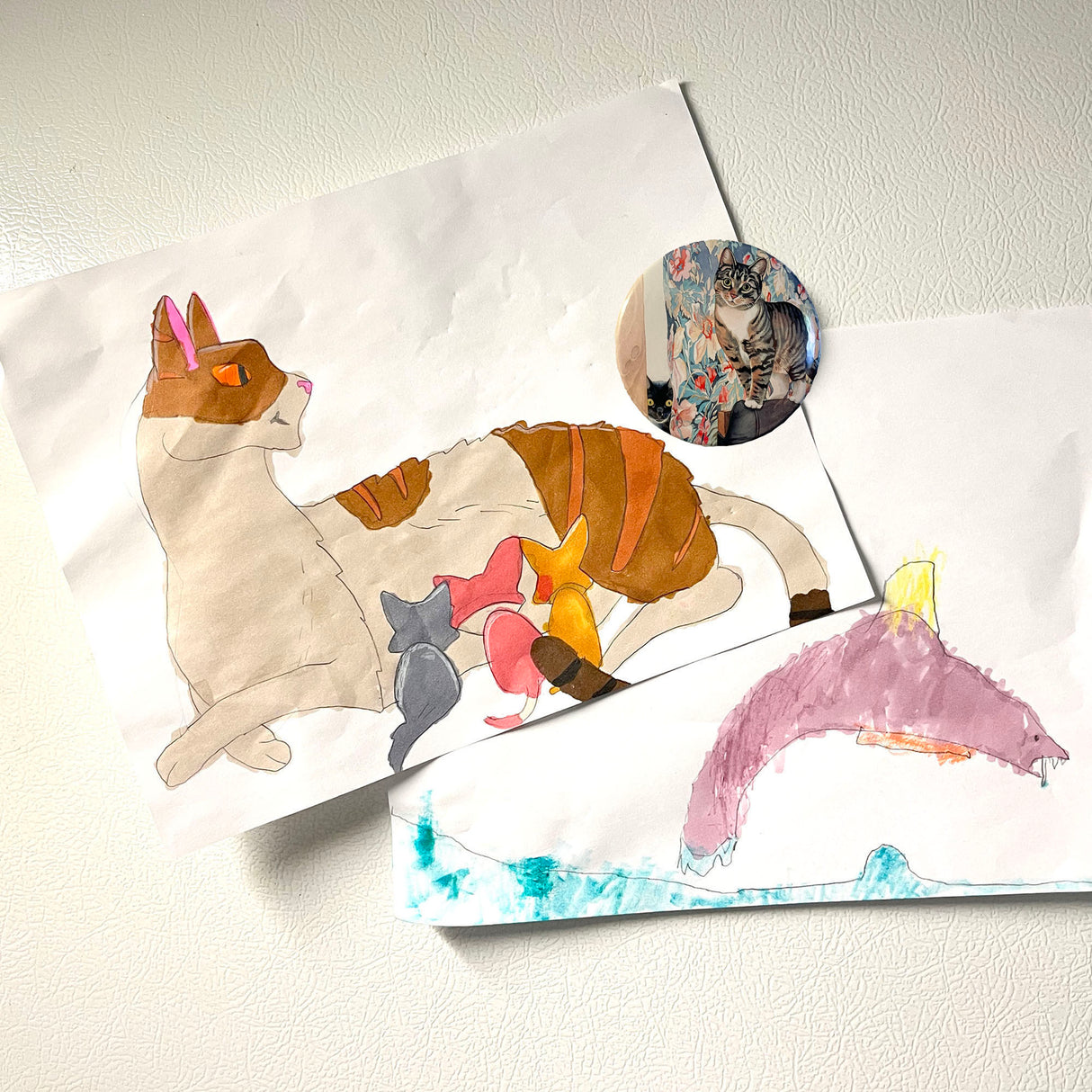 Window Kitties - Art Magnet