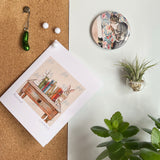 Window Kitties - Art Magnet