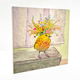 The Wondrous Warbler - Wood Mounted Art Print