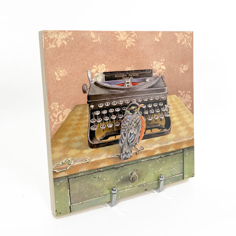Word Bird - Wood Mounted Art Print