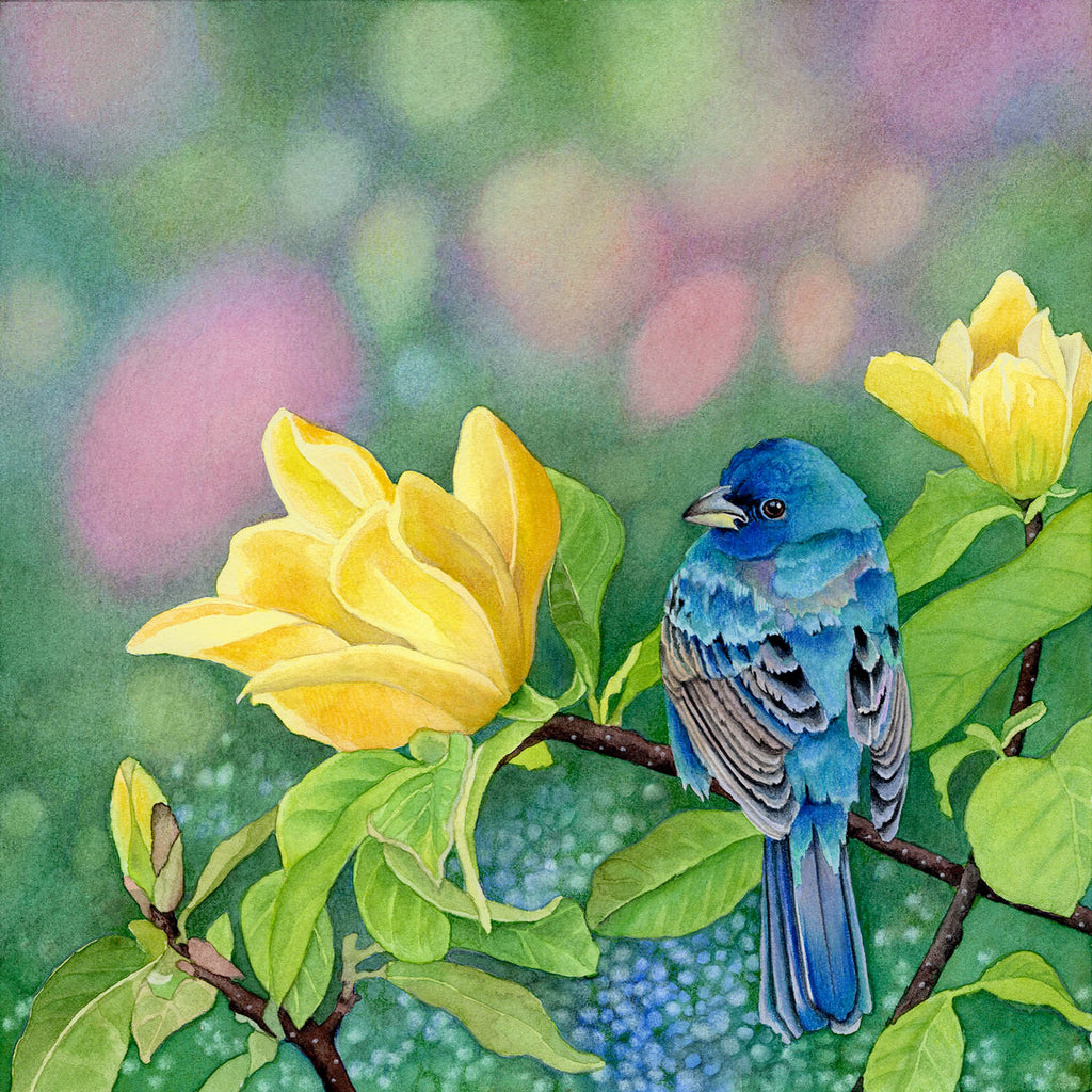 Yellow Meets Blue - Original Watercolour
