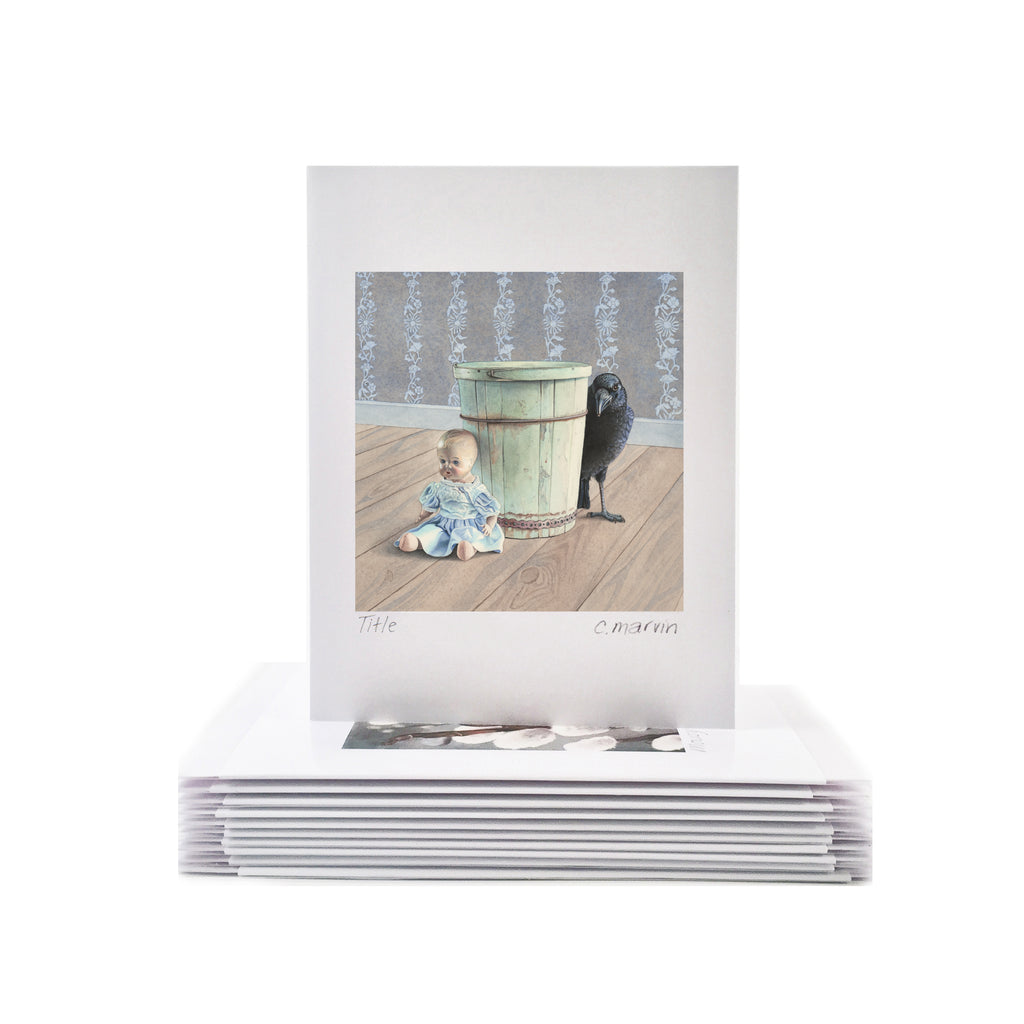 Crow Approaches with Caution - Wholesale Art Cards