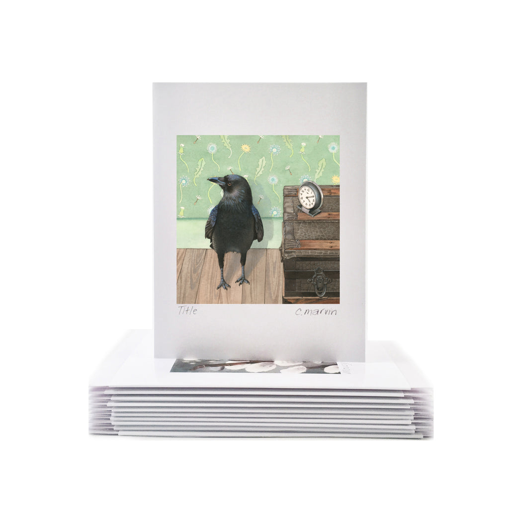 Crow Does Not Watch the Clock - Wholesale Art Cards