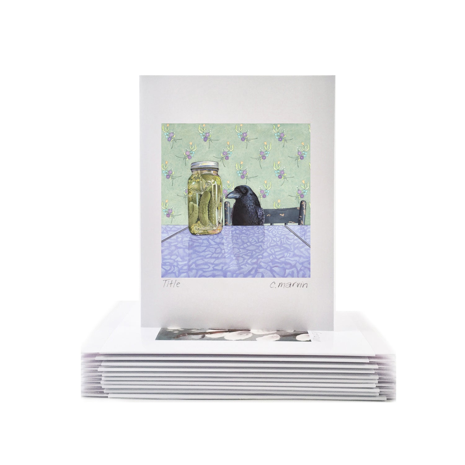 Crow Wants a Pickle - Wholesale Art Cards