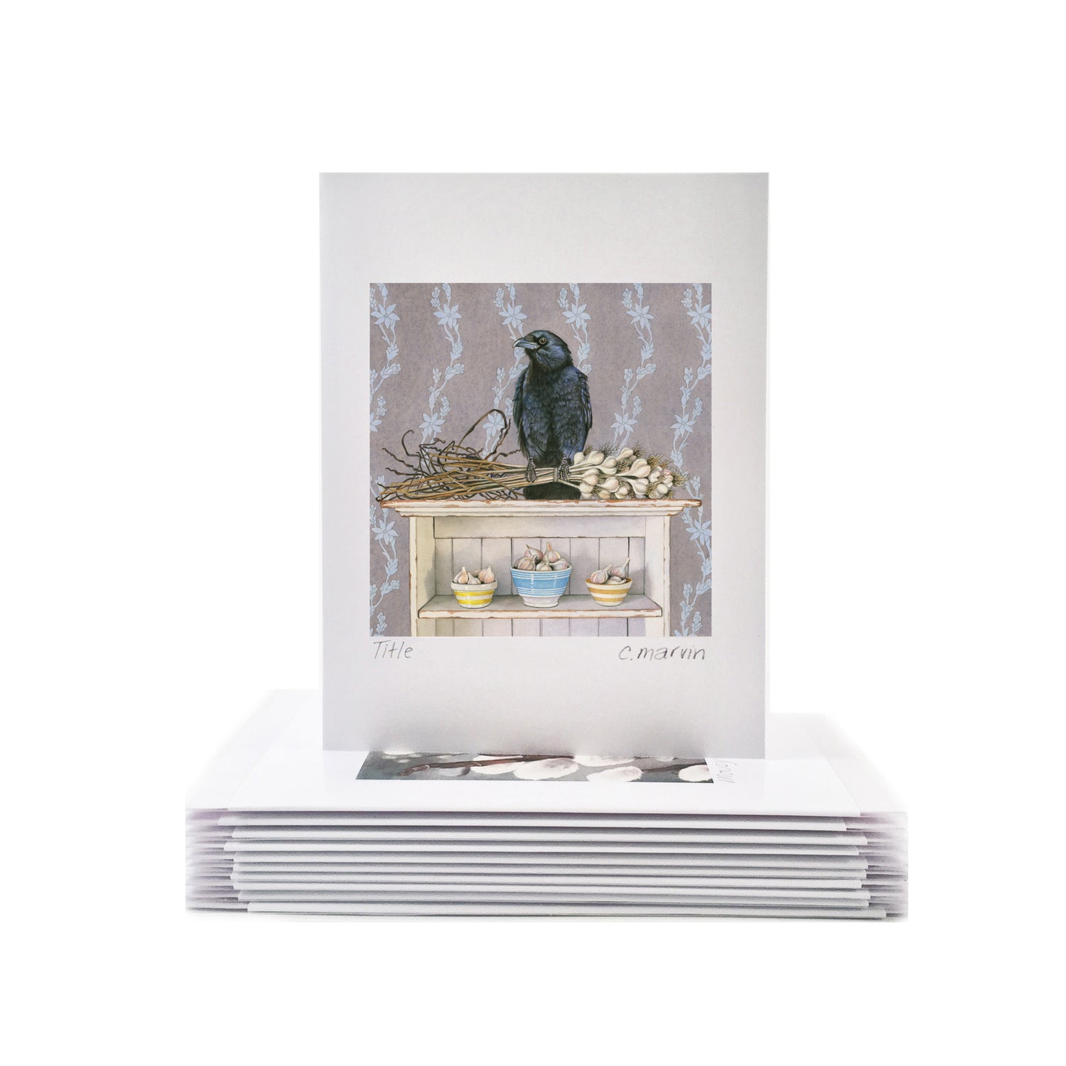 Crow Wards Off Trouble - Wholesale Art Cards