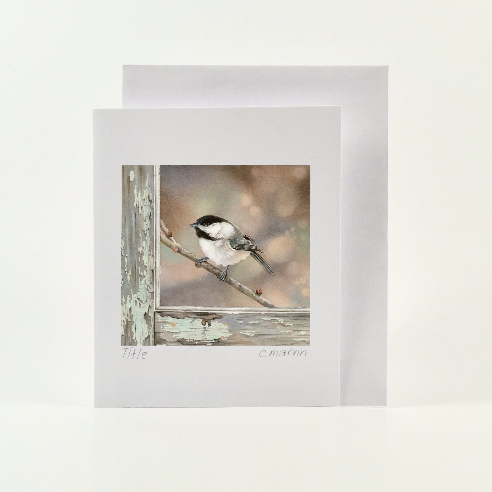 Bird on a Branch Wholesale Art Cards Cori Lee Marvin