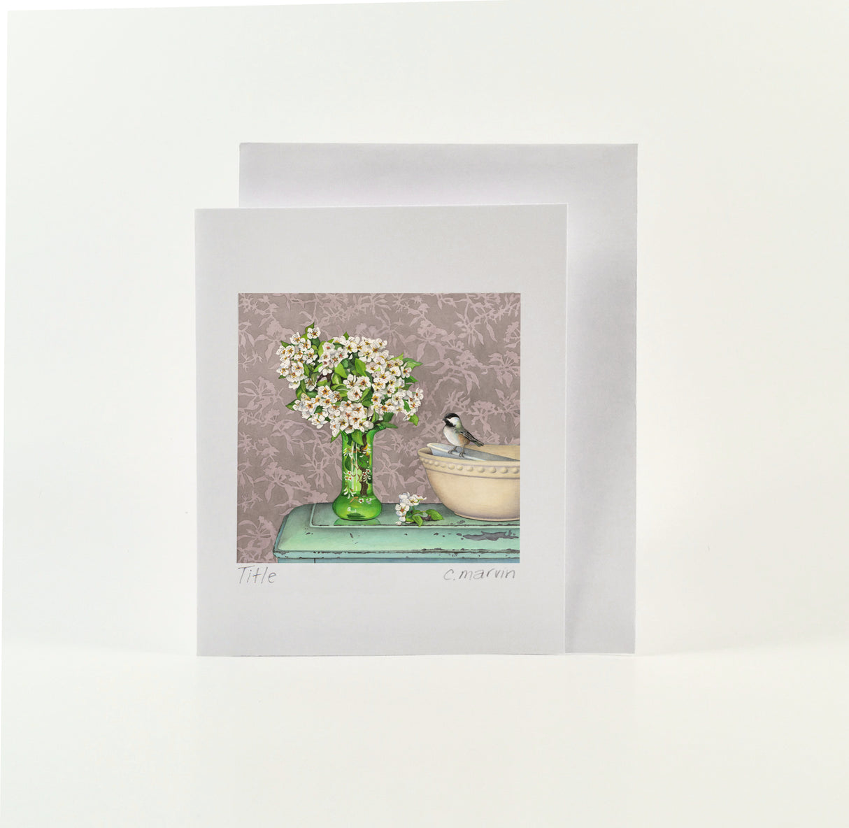 Blossoms, Bird and Bowls