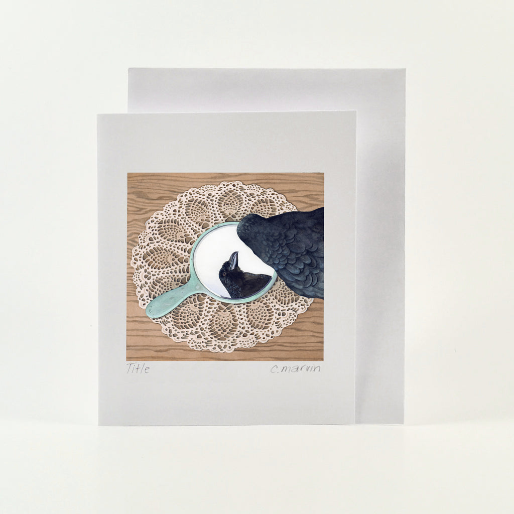 Crow Admires Crow - Wholesale Art Cards
