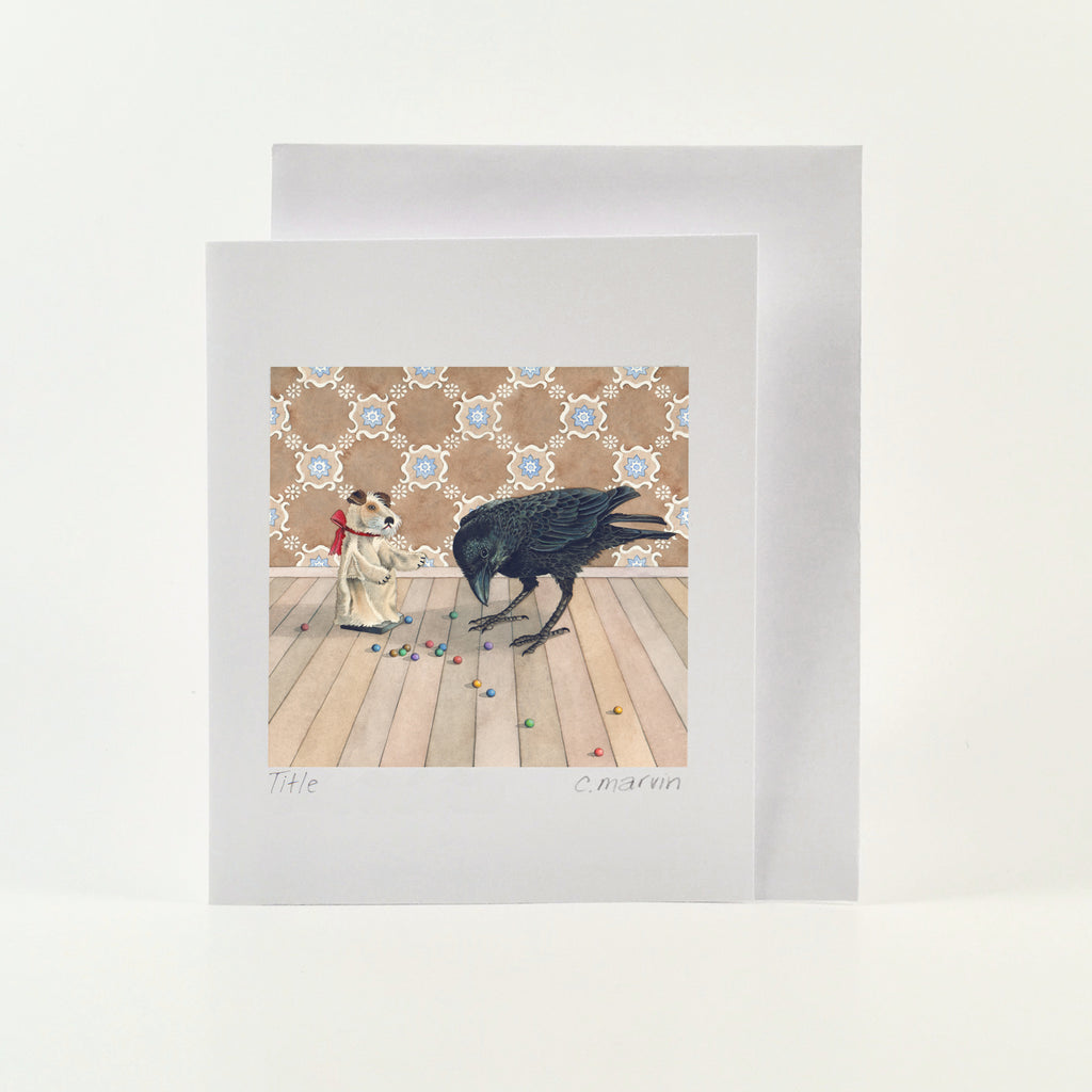 Crow and the Clay Marbles - Wholesale Art Cards