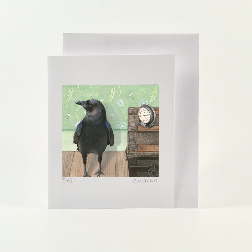 Crow Does Not Watch the Clock - Wholesale Art Cards