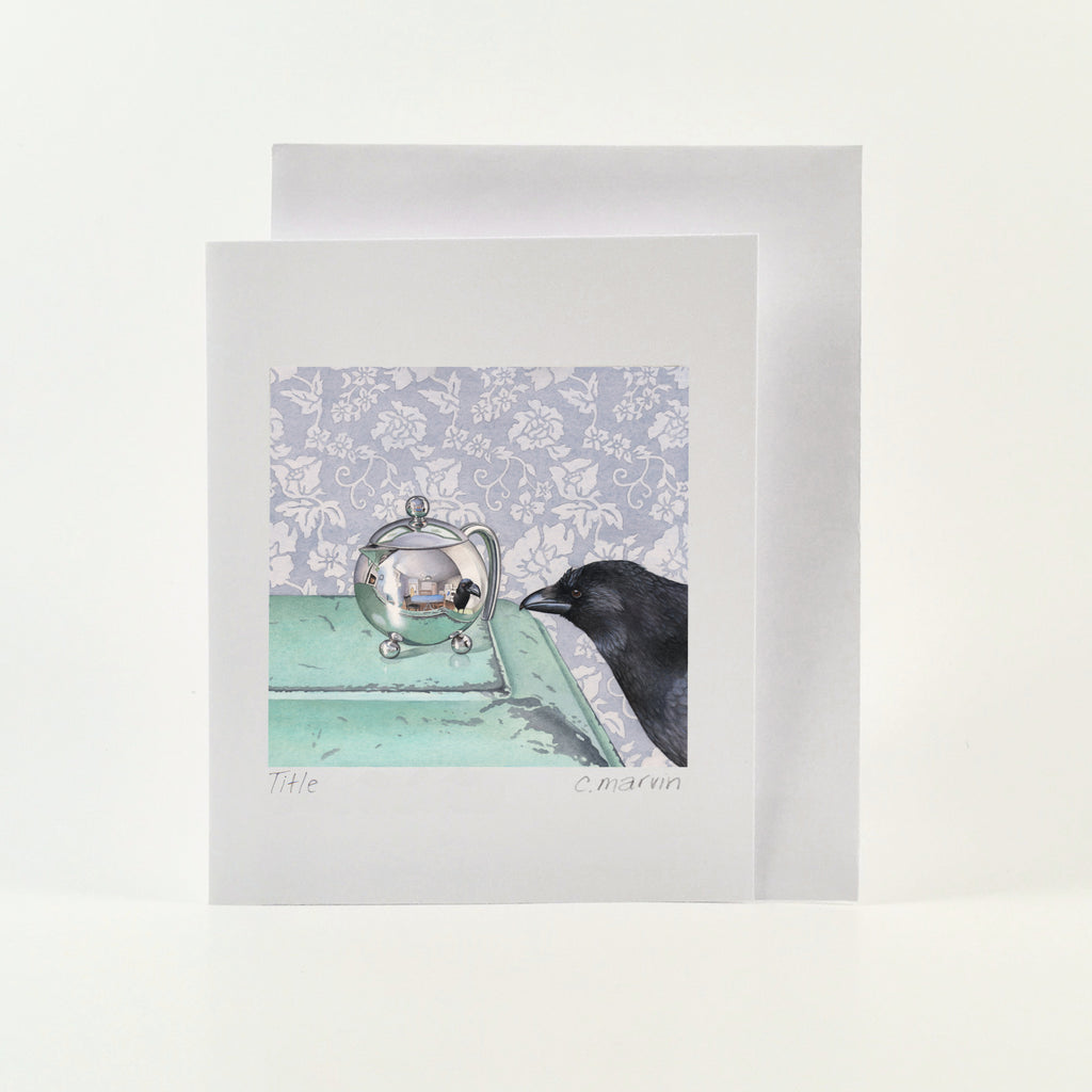 Crow Reflects - Wholesale Art Cards