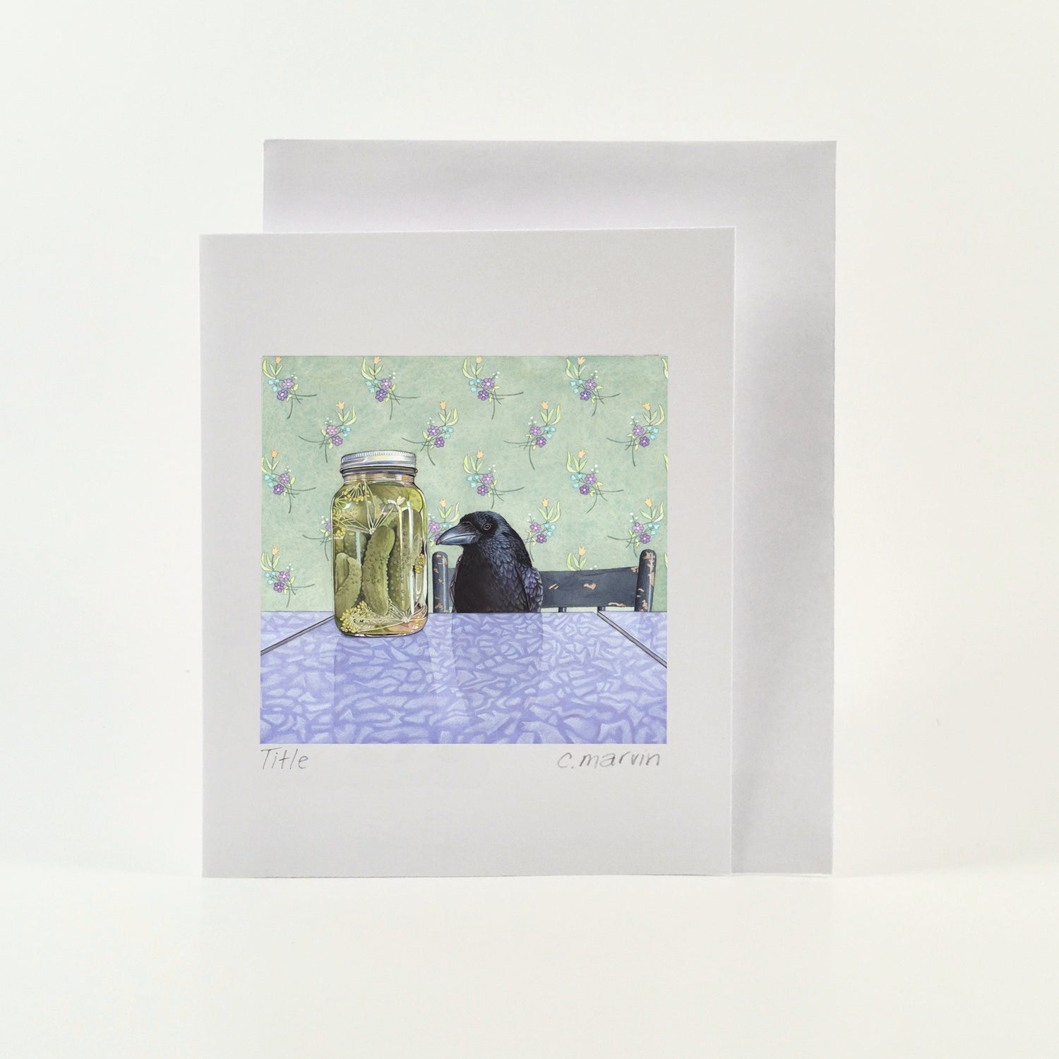 Crow Wants a Pickle - Wholesale Art Cards