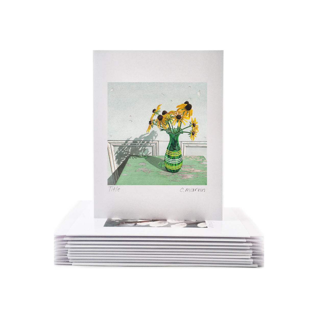 Flower Cards set of 10