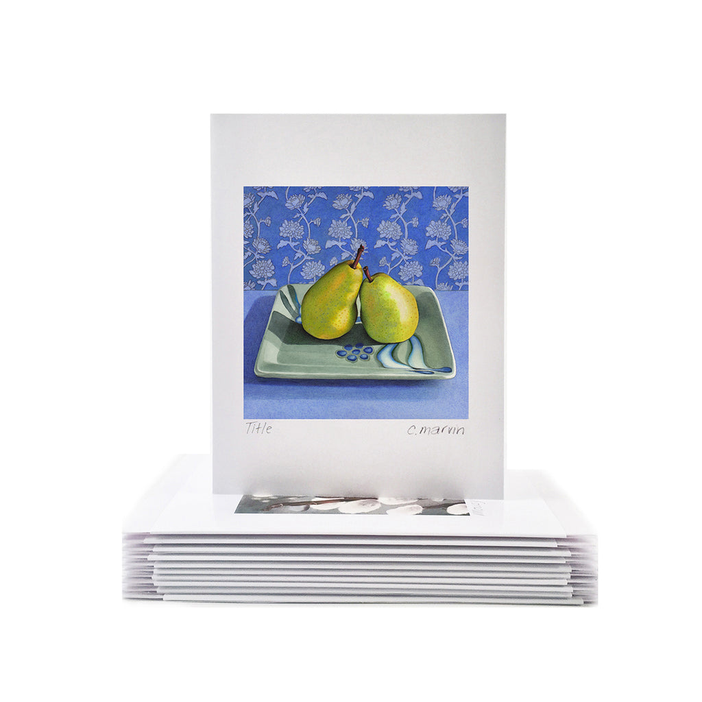 Pears and Blue - Wholesale Art Cards