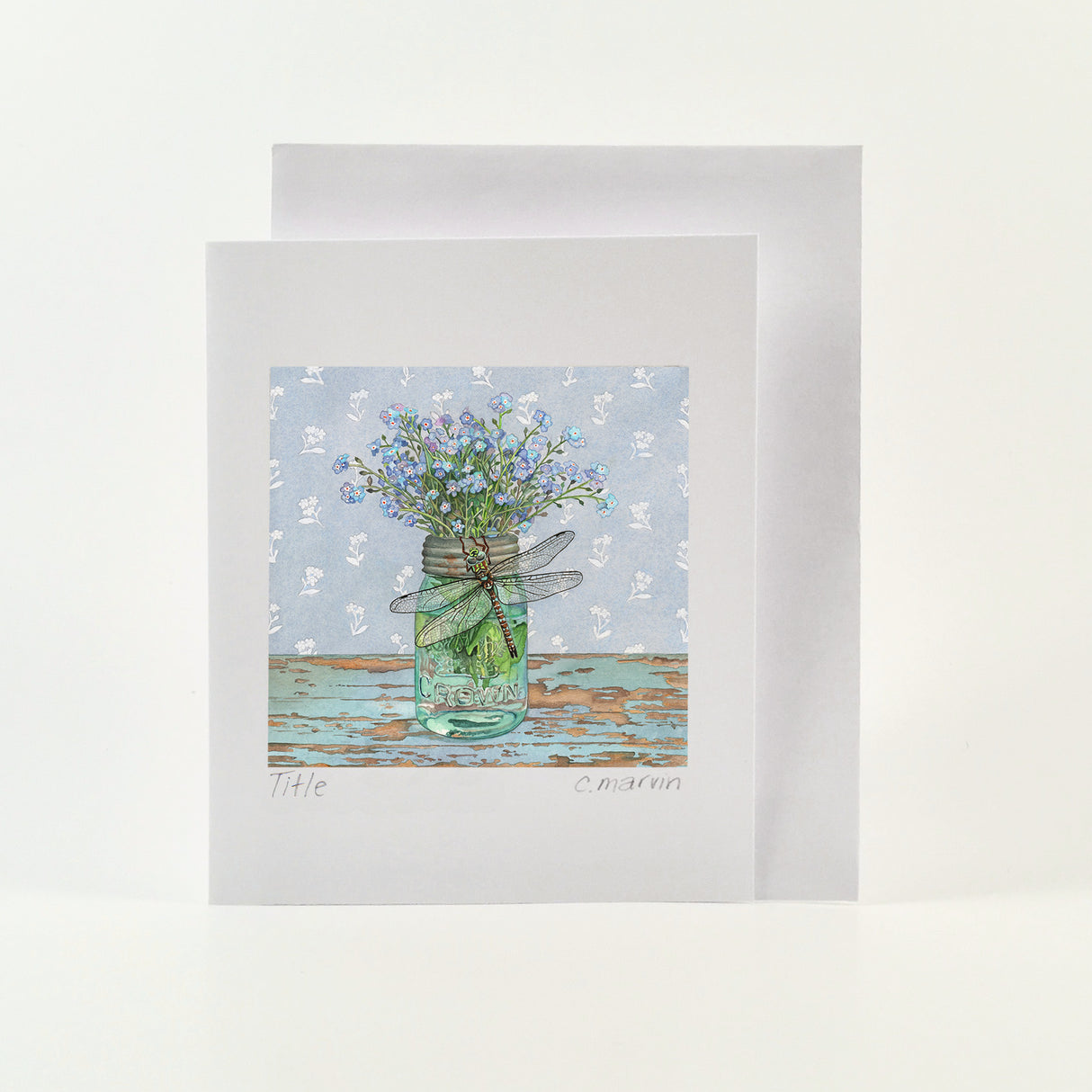 Flower Cards set of 10