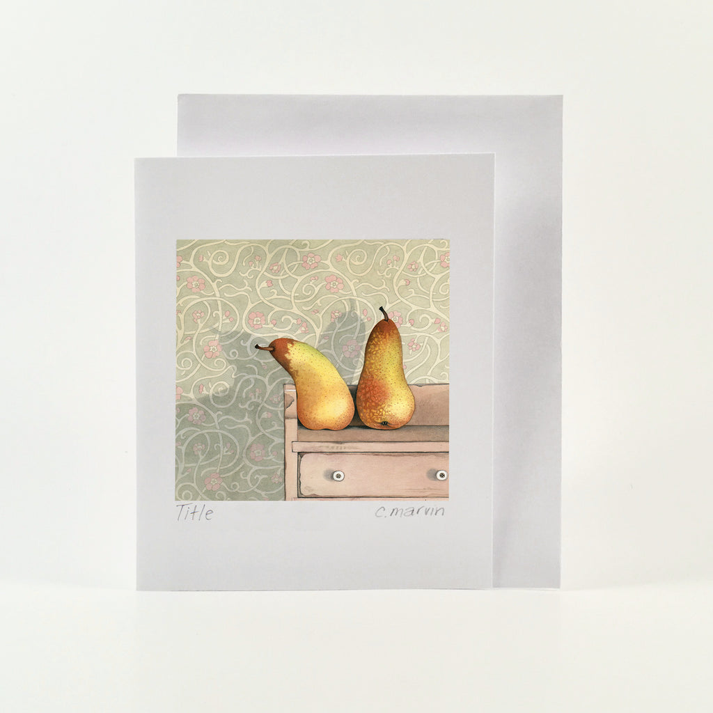 Leaning Pear - Wholesale Art Cards