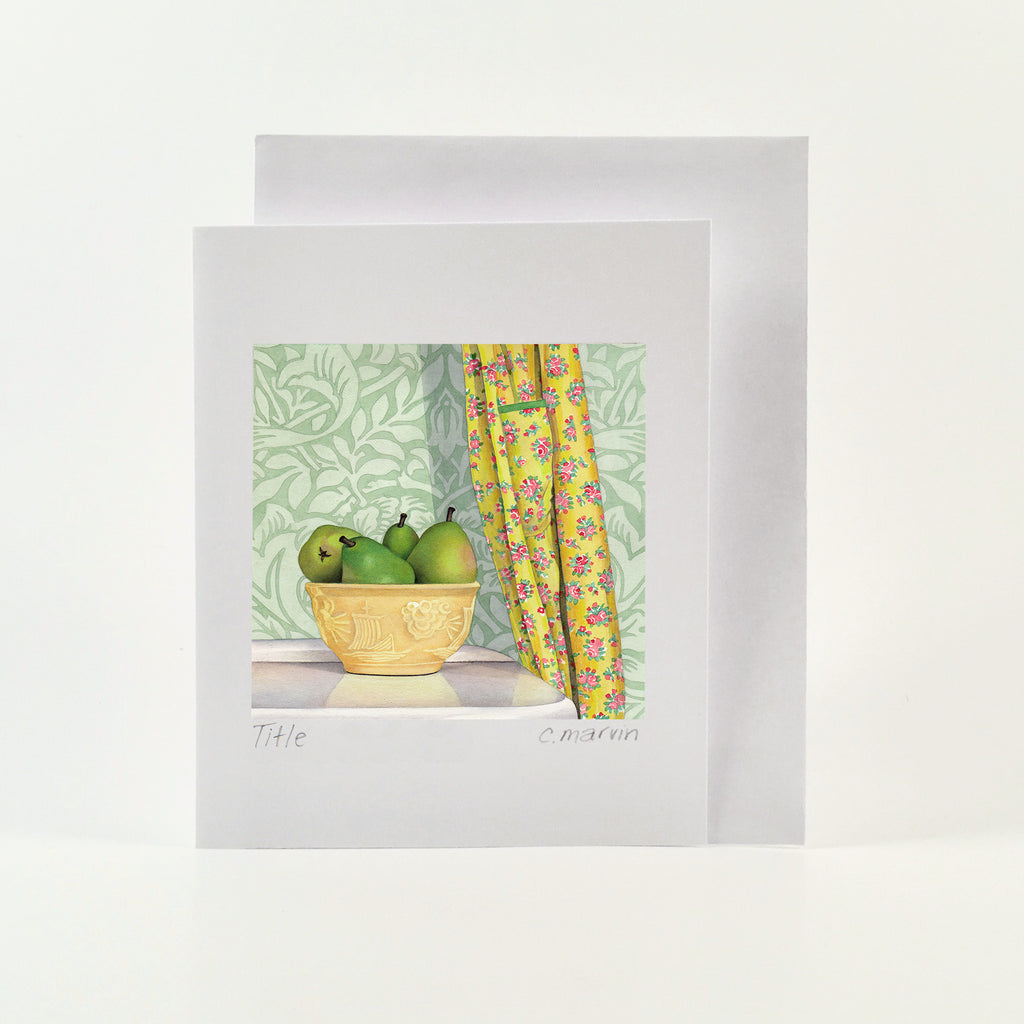 Pears and Gram's Apron - Wholesale Art Cards
