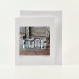 Still Life of Glass Jars set of 10