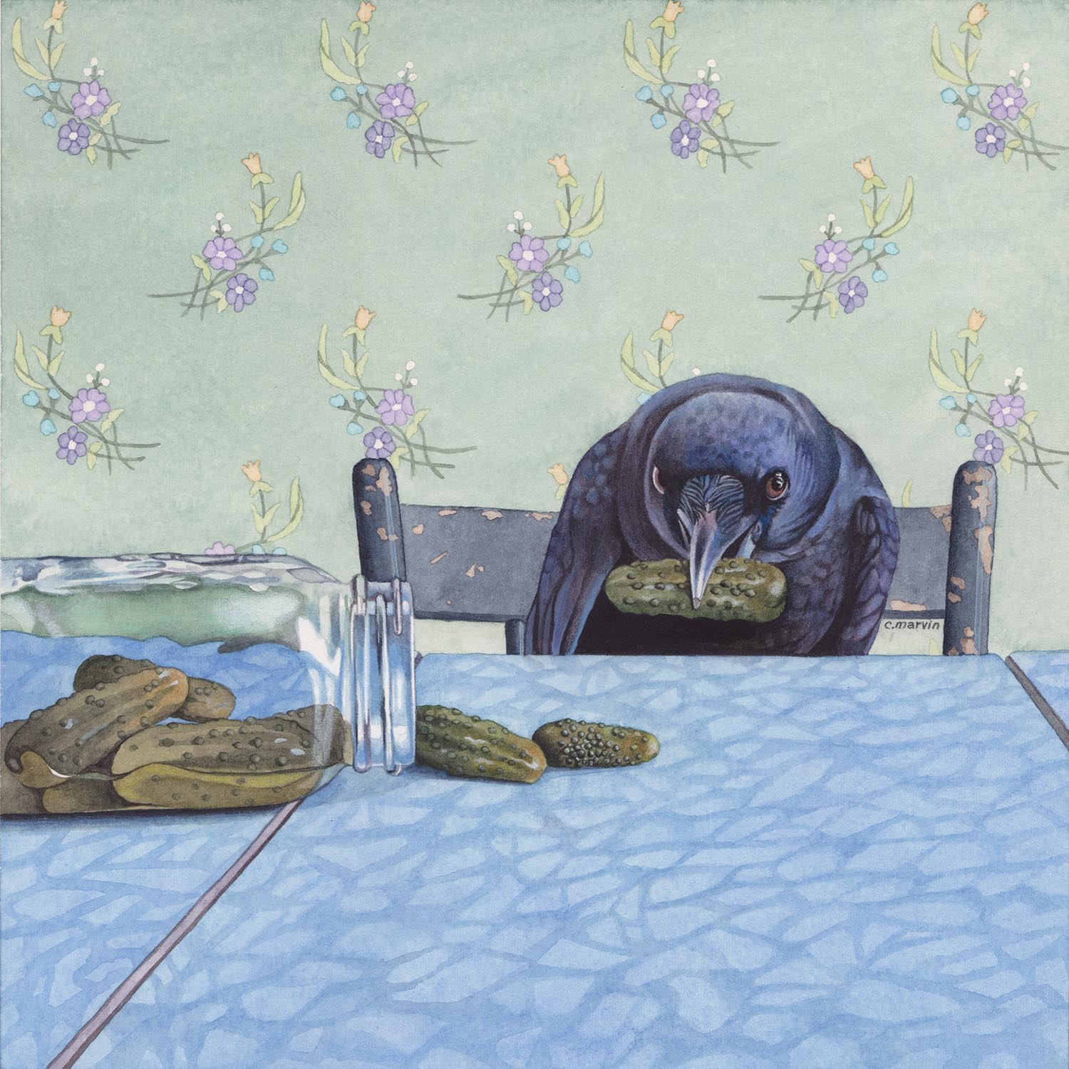 Crow Finally Gets a Pickle - Gallery