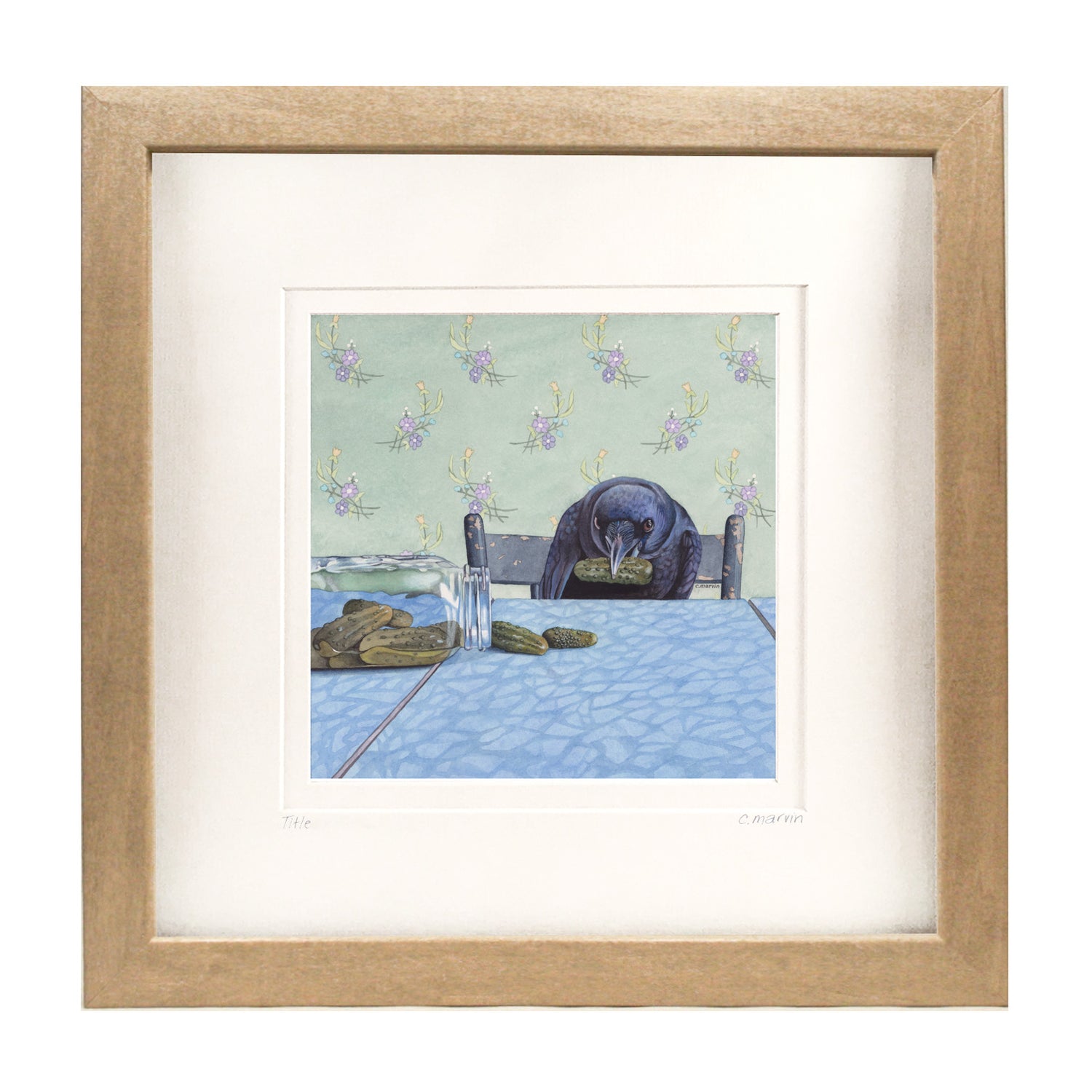 Crow Finally Gets a Pickle